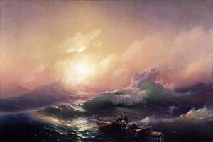 Riproduzione La neuvieme vague The ninth wave 1850, Aivazovsky, Ivan Konstantinovich