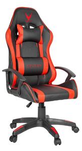 Sedia da gioco VARR Zolder nero/rosso