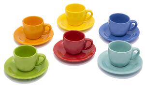 Set 6 Tazzine da caffè in Gres Kaleidos Multicolor