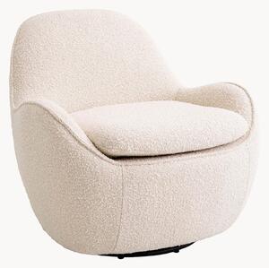 Poltrona girevole in bouclé Cupido