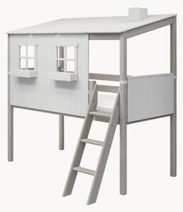 Letto medio alto per bambini in legno con scala Classic