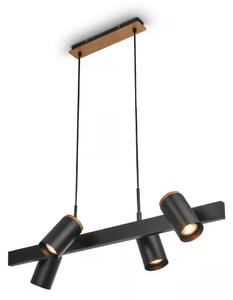 Briloner 4059045 - Lampadario a cavo ERA 4xGU10/10W/230V nero