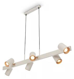 Briloner 4058064 - Lampadario a sospensione su cavo ERA 6xGU10/10W/230V crema
