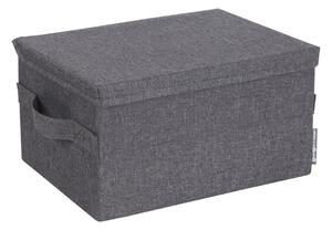 Scatola in tessuto grigio con coperchio 35x19x26 cm Soft Storage - Bigso Box of Sweden