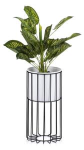 Vaso da fiori in metallo LOFT 42x20 cm nero/bianco