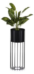 Vaso da fiori in metallo LOFT 55x20 cm nero