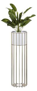 Vaso da fiori in metallo LOFT 70x20 cm oro/bianco