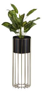 Vaso da fiori in metallo LOFT 55x20 cm oro/nero