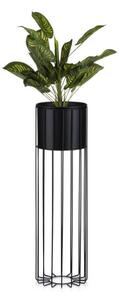 Vaso da fiori in metallo LOFT 70x20 cm nero