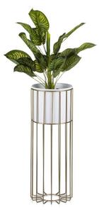 Vaso da fiori in metallo LOFT 55x20 cm oro/bianco