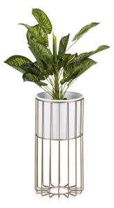 Vaso da fiori in metallo LOFT 42x20 cm oro/bianco