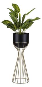 Vaso da fiori in metallo LOFT 56x20 cm oro/nero