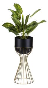 Vaso da fiori in metallo LOFT 46x20 cm oro/nero