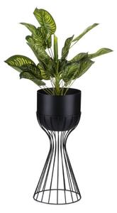 Vaso da fiori in metallo LOFT 46x20 cm nero