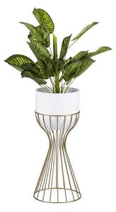 Vaso da fiori in metallo LOFT 46x20 cm oro/bianco