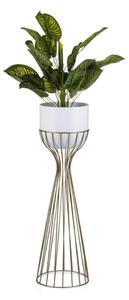 Vaso da fiori in metallo LOFT 68x20 cm oro/bianco