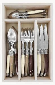 Set di 24 posate fatte a mano lucide Debutant, 6 persone