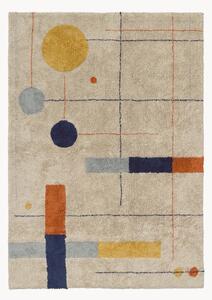 Tappeto per bambini fatto a mano Geometrical Shapes, lavabile