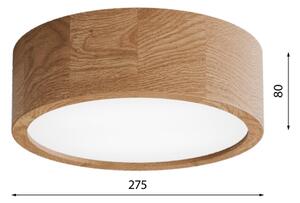 Plafoniera da bagno CLEO 2xE27/24W/230V IP54 diametro 27,5 cm quercia