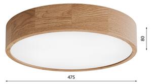 Plafoniera da bagno CLEO 4xE27/24W/230V IP54 diametro 47,5 cm quercia