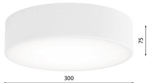 Plafoniera CLEO 2xE27/24W/230V d. 30 cm bianco