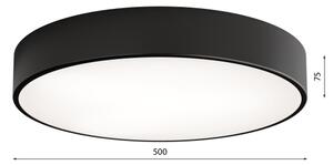Plafoniera da bagno CLEO 4xE27/24W/230V diametro 50 cm nero IP54