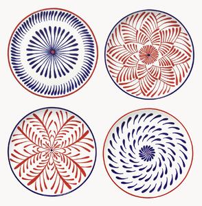 Set di 4 piatti da colazione fatti a mano Bazaar