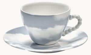 Tazzina caffè in porcellana fatta a mano con piattino Les Objets Mouleversants