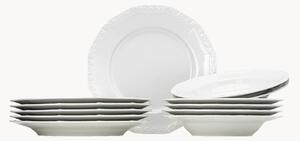 Servizio di piatti in porcellana Maria, 6 persone, set da 12