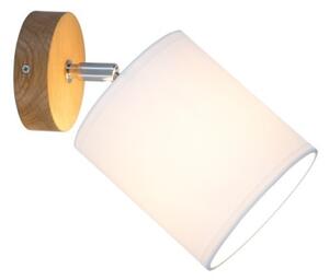 Spot-Light 56744174 - Applique da parete APRILLIA 1xE27/25W/230V rovere bianco
