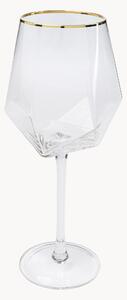 Set di 4 bicchieri da vino fatto a mano Diamond