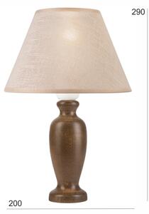 Lampada da tavolo AMFORA 1xE27/60W/230V marrone scuro/faggio
