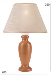 Lampada da tavolo AMFORA 1xE27/60W/230V marrone/faggio