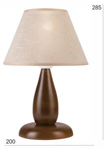 Lampada da tavolo PERA 1xE27/60W/230V marrone scuro/faggio