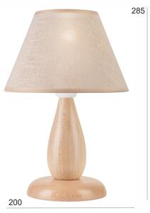 Lampada da tavolo PERA 1xE27/60W/230V beige/faggio