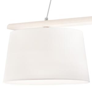 Lampadario sospeso con cavo AIDA 2xE27/60W/230V diam. 35 cm rovere/bianco