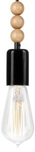 Lampadario a cavo SIMON 1xE27/60W/230V nero/rovere