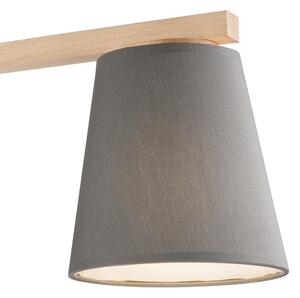 Plafoniera ELLIE 3xE27/60W/230V grigio/rovere