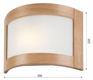 Applique ELODIE 1xE27/60W/230V quercia