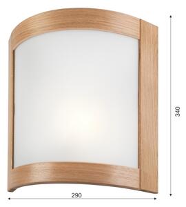 Applique ELODIE 1xE27/60W/230V quercia
