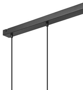 Lampadario a sospensione con filo NICO 3xE27/60W/230V nero