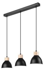 Lampadario a sospensione con filo NICO 3xE27/60W/230V nero