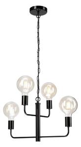 Lampadario a catena ORLANDO 4xE27/60W/230V nero