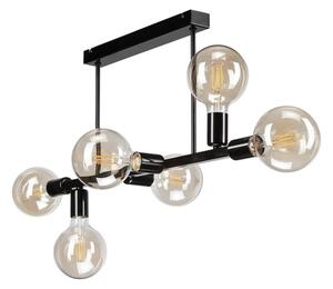 Lampadario su palo ASTRID 6xE27/60W/230V nero