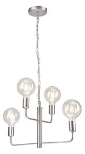 Lampadario a catena ORLANDO 4xE27/60W/230V argento