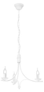 Lampadario a sospensione con catena LUCY 3xE14/60W/230V bianco