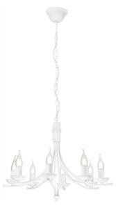 Lampadario a sospensione con catena LUCY 8xE14/60W/230V bianco