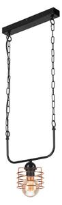 Lampadario a sospensione con catena MORGAN 1xE27/60W/230V nero/rame