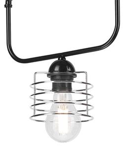 Lampadario a sospensione con catena MORGAN 1xE27/60W/230V nero/cromo