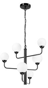 Lampadario a sospensione con catena OSCAR 6xG9/5W/230V nero